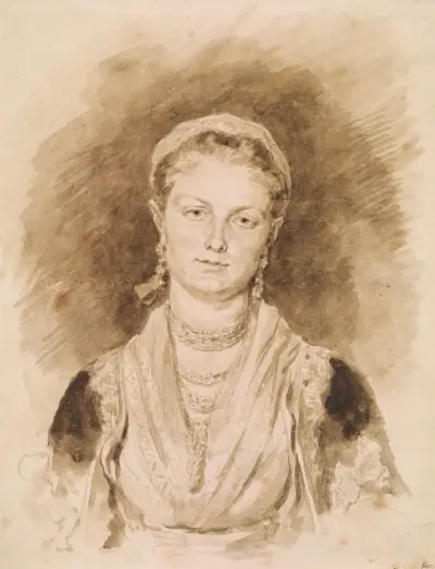 Portrait of a Neapolitan Woman av Jean-Honoré Fragonard