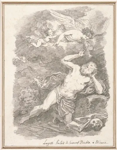 Saint Jerome in the desert von Jean-Honoré Fragonard