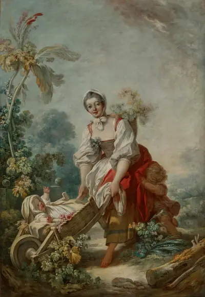 The Joys of Motherhood av Jean-Honoré Fragonard