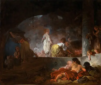 Die Wäscherinnen von Jean-Honoré Fragonard