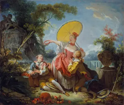 Der musikalische Wettstreit von Jean-Honoré Fragonard