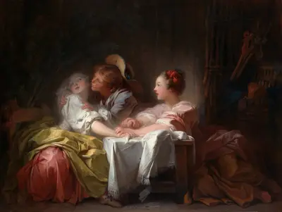 The Stolen Kiss av Jean-Honoré Fragonard