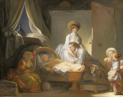 The Visit to the Nursery von Jean-Honoré Fragonard
