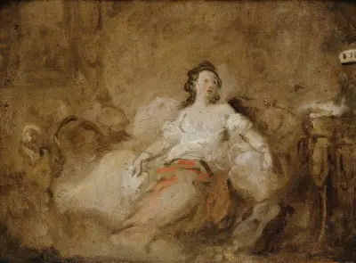 Young Lady Wearing A Negligée In An Interior von Jean-Honoré Fragonard