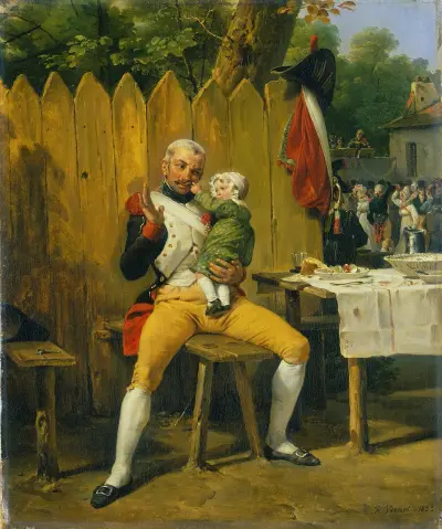 The Veteran at Home av Horace Vernet