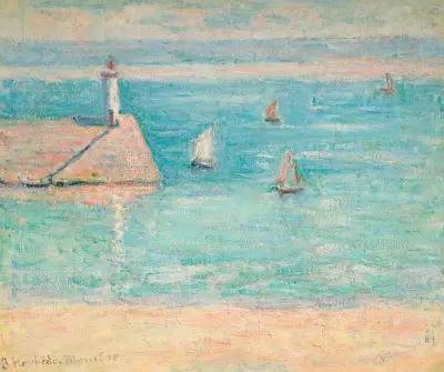 Bateaux au Port de Diélette, Normandie von Blanche Hoschedé-Monet