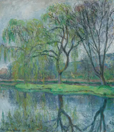 Die großen Bäume am Teich (Giverny) von Blanche Hoschedé-Monet