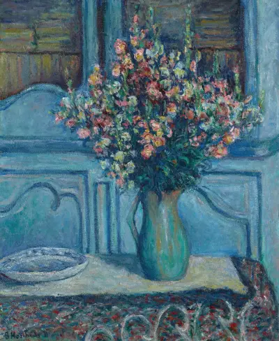 Die Löwenmäulchen, Interieur in Giverny von Blanche Hoschedé-Monet