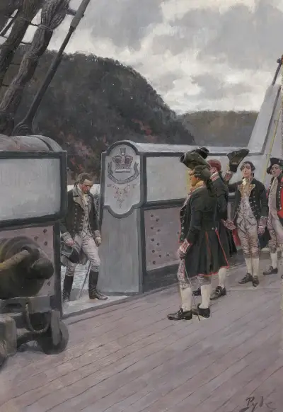 The Escape Of Arnold On The British Sloop-Of-War ‘vulture’ av Howard Pyle