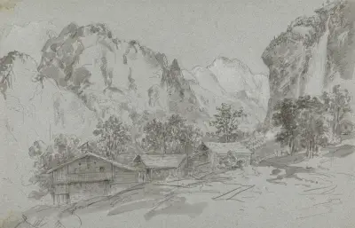 Z okna v hostinci v Lauterbraunu, George Howland Beaumont