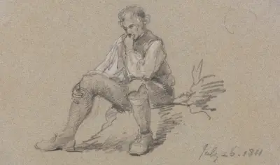 Sedící muž, George Howland Beaumont