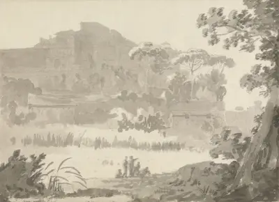 Vatikán od cesty k Ponte Mola, George Howland Beaumont