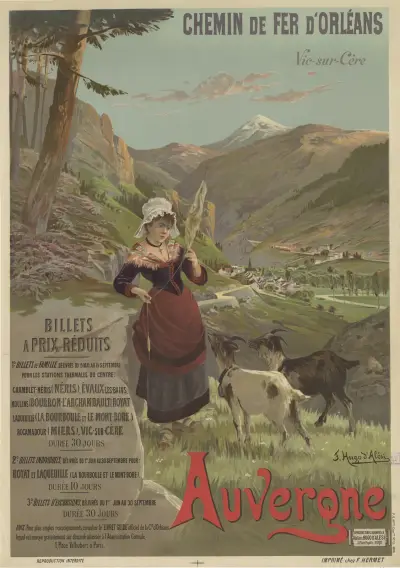 Chemins de Fer d’Orléans. Vic-sur-Cère. Auvergne. Billets à prix réduits, Frederic Hugo d’Alési