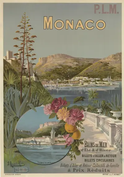 P.L.M. Monaco. Bains de mer d’Eté & d’Hiver, Frederic Hugo d’Alési