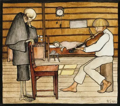 Death Listens von Hugo Simberg