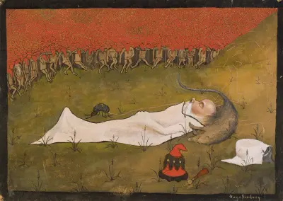 King Hobgoblin Sleeping von Hugo Simberg