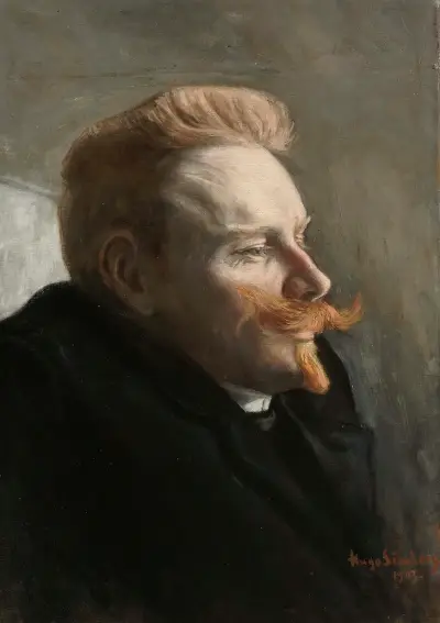 Man With A Red Moustache von Hugo Simberg