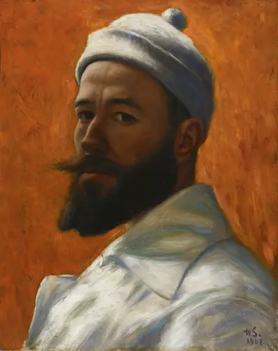 Self-Portrait, 1907 von Hugo Simberg