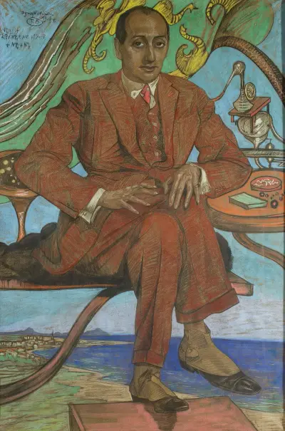 Portrait of Leon Reynel, 1927 av Stanisław Ignacy Witkiewicz