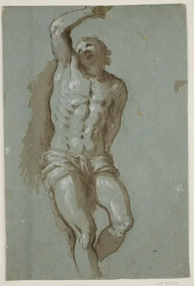 Den hellige Sebastian av Jacopo Palma il Giovane