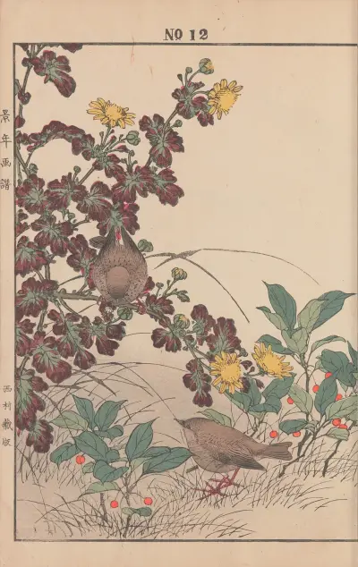 Keinen kachō gafu Pl. 135, Imao Keinen