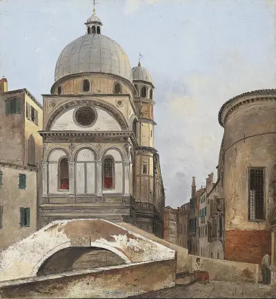 Santa Maria dei Miracoli und Santa Maria Nova von Ippolito Caffi