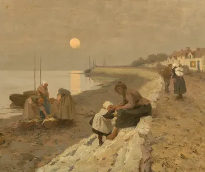 The Quai at Étaples av Eanger Irving Couse