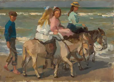 Donkey riding av Isaac Israëls