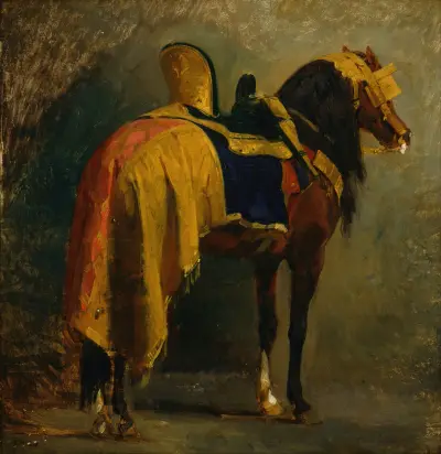 Horse caparisoned av Isidore Pils
