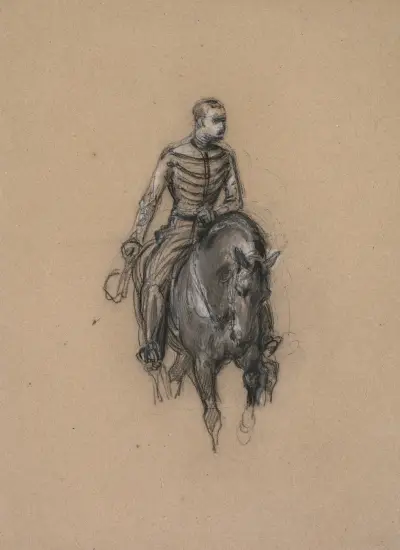 Militaire a cheval (Soldier on Horseback) av Isidore Pils
