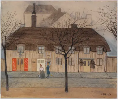 Servant-Girl and Policeman, Ivar Arosenius