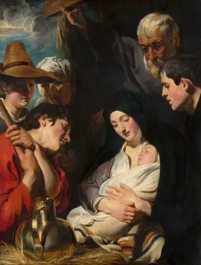 Pokłon pasterzy, 1617, Jacob Jordaens