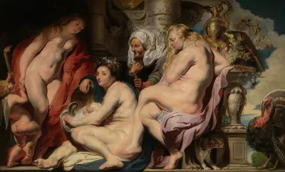 Córki Cecropsa znajdują dziecko Erichthoniusa, Jacob Jordaens