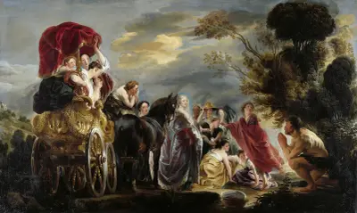 Spotkanie Odyseusza z Nauzykaą, Jacob Jordaens