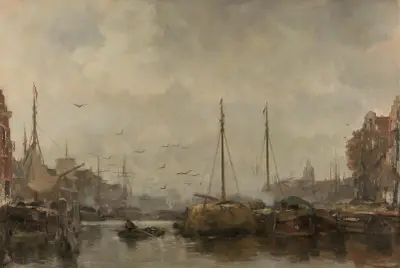 Městská veduta, Jacob Maris