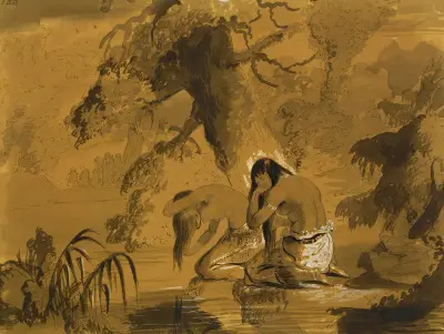 Female Indians Toilet av Alfred Jacob Miller