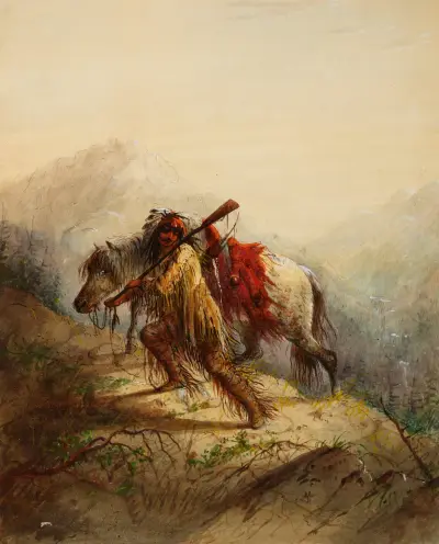 The Scalp-Lock av Alfred Jacob Miller