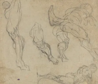 Figures and Legs (verso) von Jacopo Tintoretto