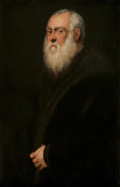 Man with a White Beard von Jacopo Tintoretto