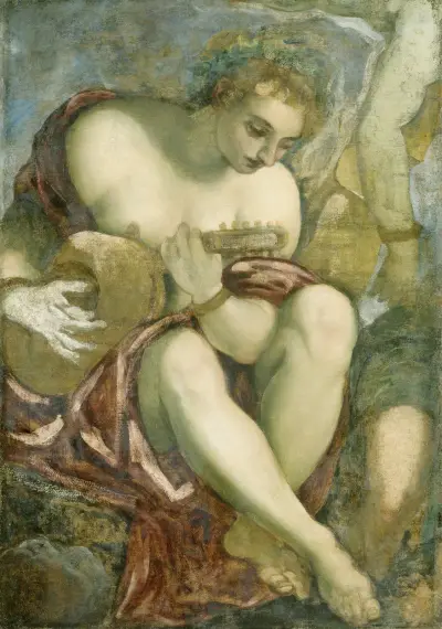 Muse with Lute von Jacopo Tintoretto