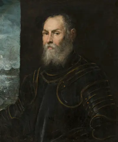 Portrait of a Venetian admiral von Jacopo Tintoretto