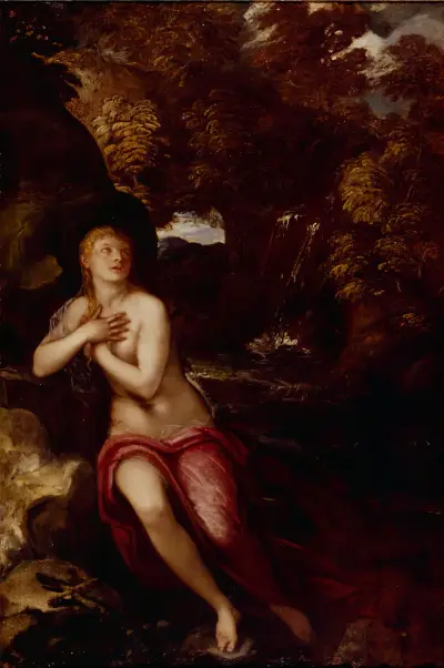 The Magdalene in the Wilderness von Jacopo Tintoretto