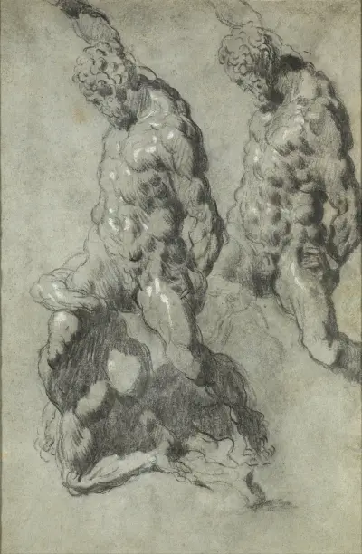 Two Studies of Samson Slaying the Philistines von Jacopo Tintoretto