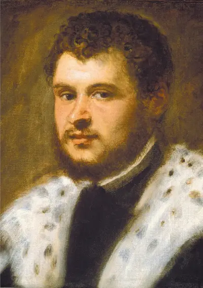 Young Man with a Beard von Jacopo Tintoretto