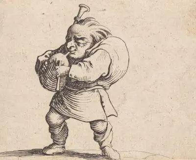 La jouer de cornemuse av Jacques Callot