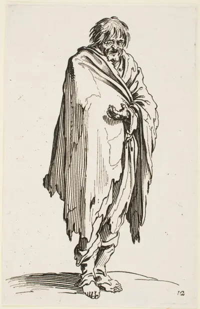 The Barefooted Beggar av Jacques Callot