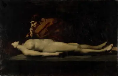 The Levite of Ephraim and His Dead Wife av Jean-Jacques Henner