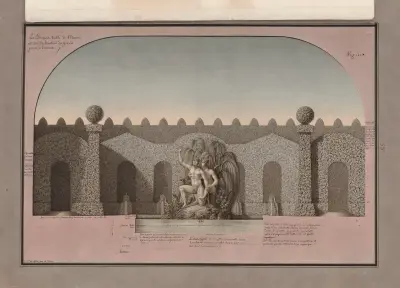 Le bosquet taillé de l’Aurore est sur la hauteur du grand parc, à l’orient av Jean Jacques Lequeu