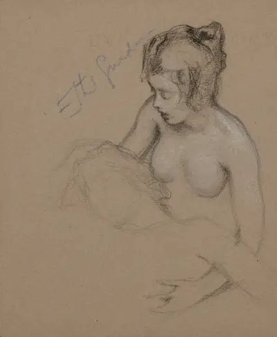 Female nude study for ‘The Lament for Icarus’ – Nr. 1 von Herbert James Draper