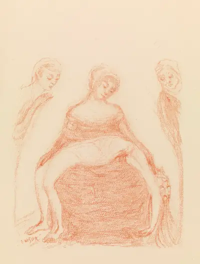 Christ on his Mothers Knees av James Ensor